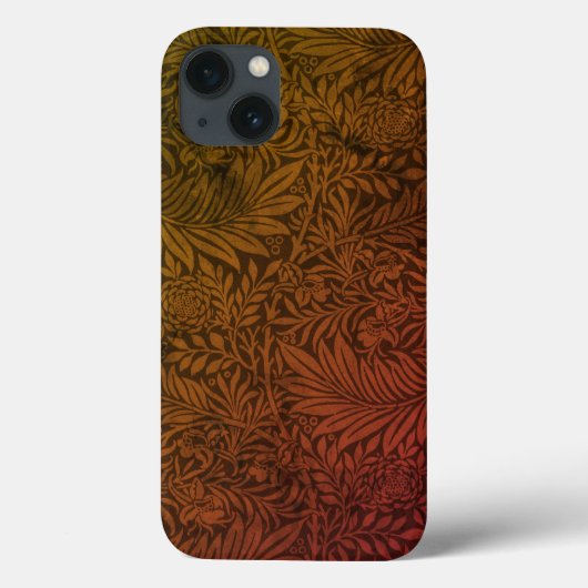 Vintag William Morris Orange Larkspur Botanisch Case-Mate iPhone Hülle (Rückseite)