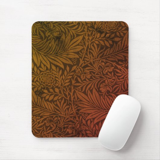 Vintag William Morris Orange Larkspur Botanisch Mousepad (Mit Mouse)