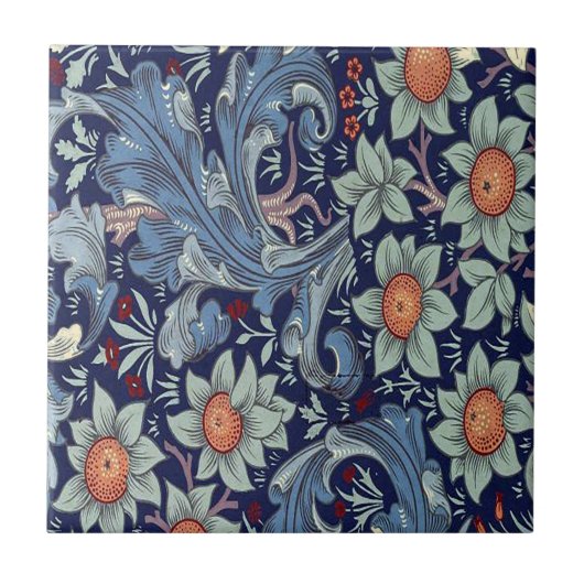Vintag William Morris Orchard Frucht Gemustert Fliese (Vorderseite)