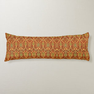 Vintag William Morris Pattern Red Turquoise Gold Seitenschläferkissen