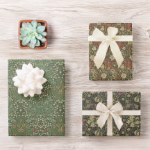 Vintag William Morris Patterns Floral Green