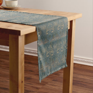 Vintag William Morris Peacock und Dragon Kurzer Tischläufer