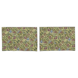 Vintag William Morris Pink Blue Brocade Kissenbezug