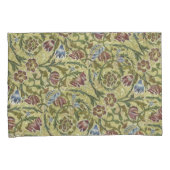 Vintag William Morris Pink Blue Brocade Kissenbezug (Vorderseite-Rechts)