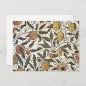 Vintag William Morris Pomegranate Postkarte (Vorne/Hinten)
