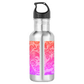 Vintag William Morris Rainbow Botanische Monogramm Edelstahlflasche (Rückseite)