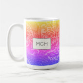 Vintag William Morris Rainbow Botanische Monogramm Kaffeetasse (Links)