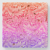 Vintag William Morris Rainbow Larkspur Botanisch Steinuntersetzer (Vorderseite)