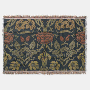 Vintag William Morris Rose und Lily Decke