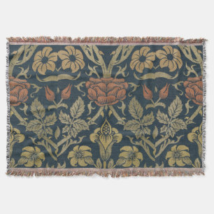 Vintag William Morris Rose und Lily Decke