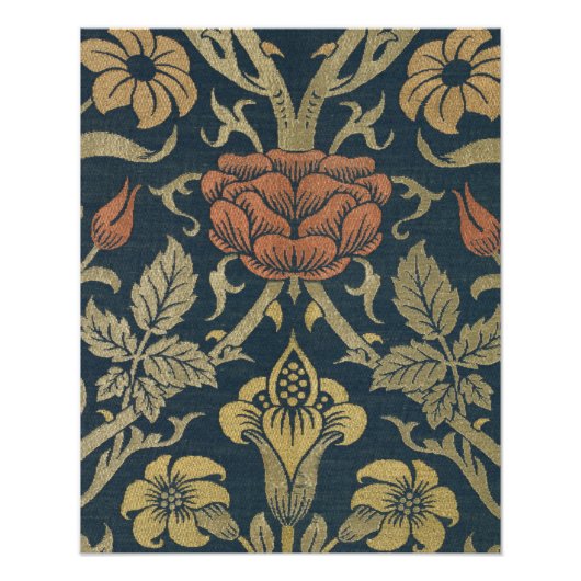 Vintag William Morris Rose und Lily Fotodruck (Vorne)