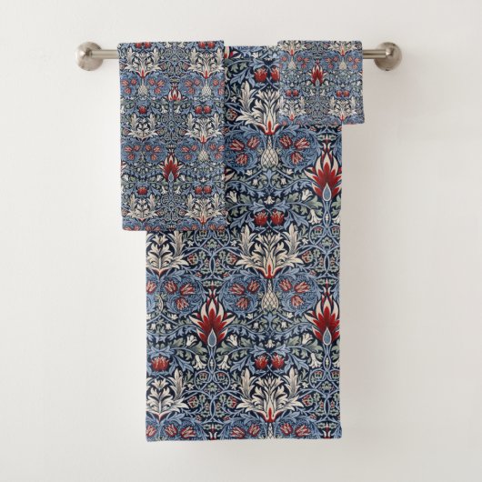Vintag William Morris Snakehead Badhandtuch Set (Insitu)