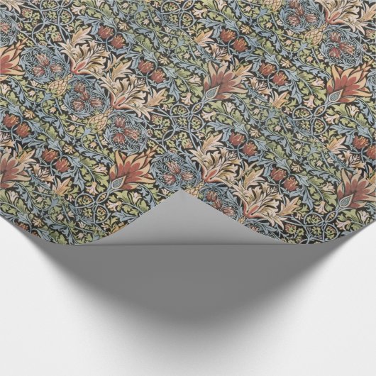 Vintag William Morris Snakehead Geschenkpapier (Ecke)