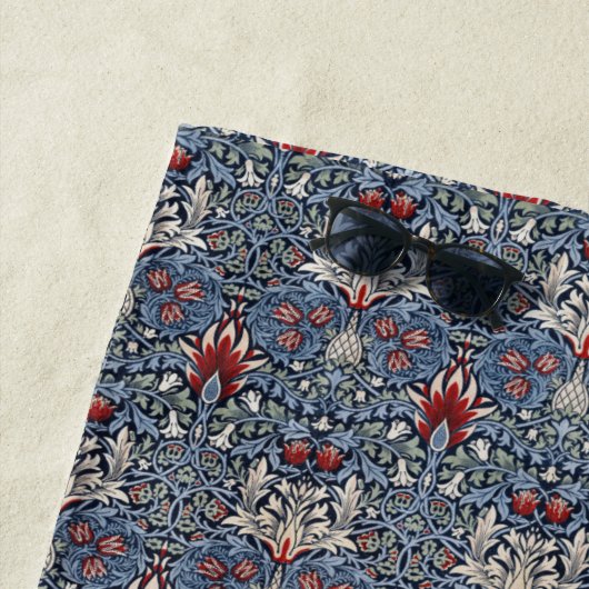 Vintag William Morris Snakehead Strandtuch (Beispiel)