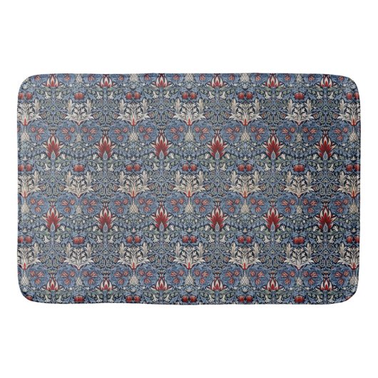 Vintag William Morris Snakeshead Fritillary Red Badematte (Vorderseite)