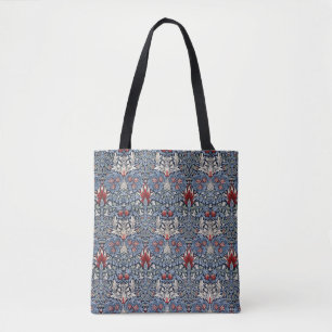 Vintag William Morris Snakeshead Fritillary Red Tasche