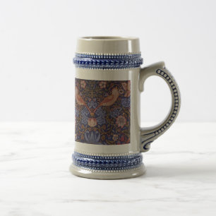 Vintag William Morris Strawberry Thief Bierglas