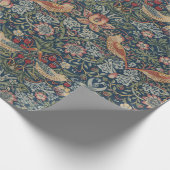 Vintag William Morris Strawberry Thief Geschenkpapier (Ecke)
