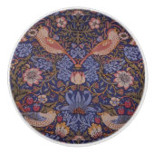 Vintag William Morris Strawberry Thief Keramikknauf (Vorderseite)