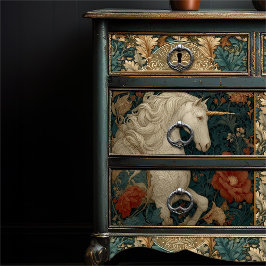 Vintag William Morris Style Unicorn Seidenpapier