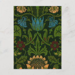 Vintag William Morris Violet und Columbine Feiertagspostkarte