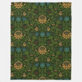 Vintag William Morris Violet und Columbine Fleecedecke (Vorderseite)
