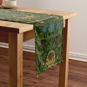 Vintag William Morris Violet und Columbine Großer Tischläufer