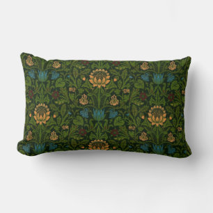 Vintag William Morris Violet und Columbine Lendenkissen
