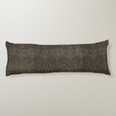 Vintag William Morris Violet und Columbine Seitenschläferkissen (Rückseite)