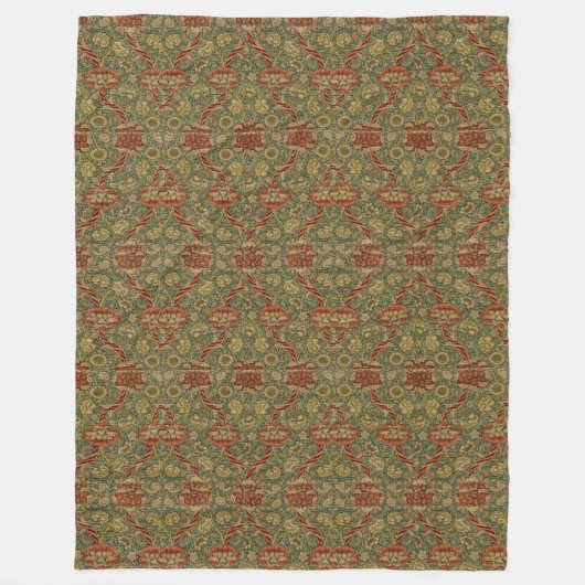 Vintag William Morris Wandle Fleecedecke (Vorderseite)