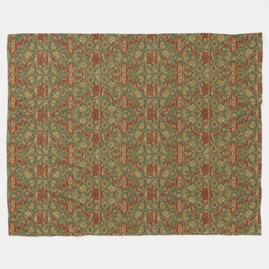 Vintag William Morris Wandle Fleecedecke (Vorderseite (Horizontal))