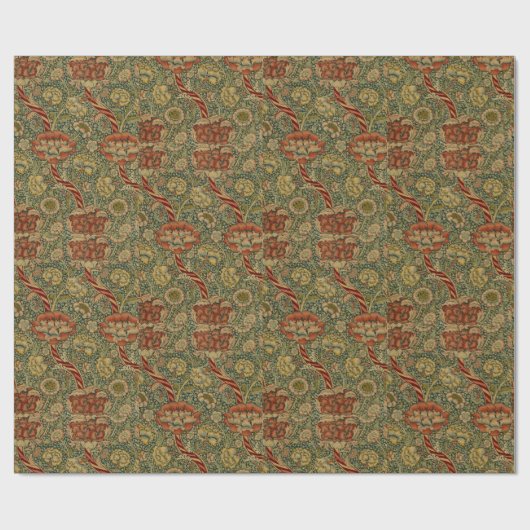 Vintag William Morris Wandle Geschenkpapier (Flach)