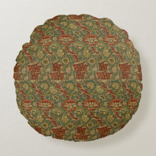 Vintag William Morris Wandle Rundes Kissen