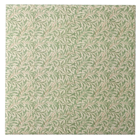 Vintag William Morris Willow Bough Fliese (Vorderseite)