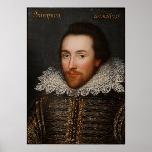 Vintag William Shakespeare Portrait Poster (Vorne)