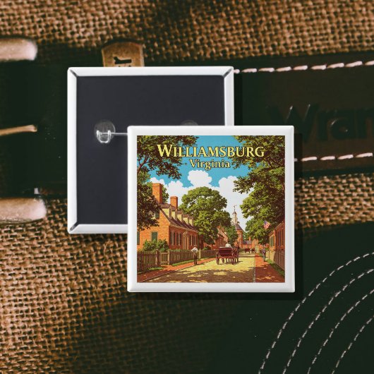 Vintag Williamsburg Virginia Button