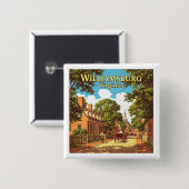 Vintag Williamsburg Virginia Button (Vorne & Hinten)
