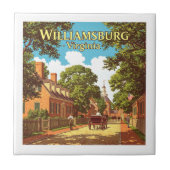 Vintag Williamsburg Virginia Fliese (Vorderseite)
