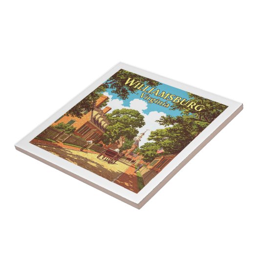 Vintag Williamsburg Virginia Fliese (Seite)