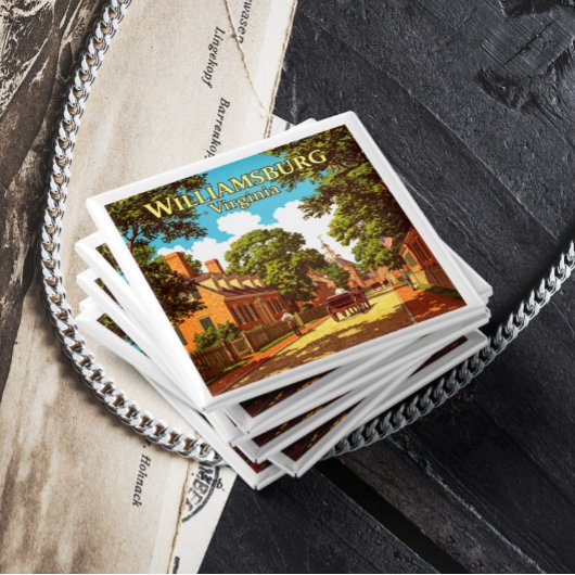 Vintag Williamsburg Virginia Magnet