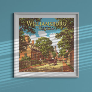 Vintag Williamsburg Virginia Poster