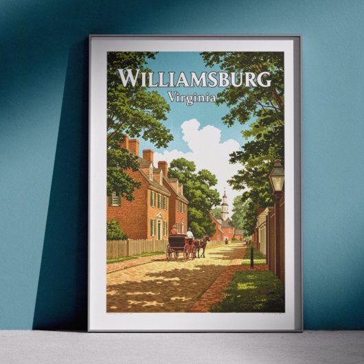 Vintag Williamsburg Virginia Poster