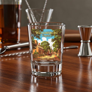 Vintag Williamsburg Virginia Schnapsglas