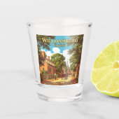 Vintag Williamsburg Virginia Schnapsglas (Vorderseite)