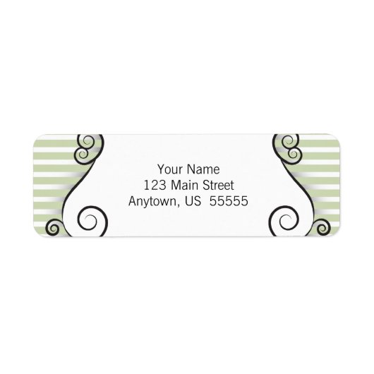 Vintag-Willow-Green-Rücksendeadresse (Vorne)