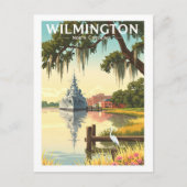 Vintag Wilmington North Carolina Postkarte (Vorderseite)