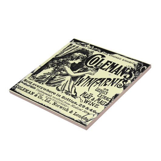 Vintag Wincarnis Tonic Ad Fliese (Seite)