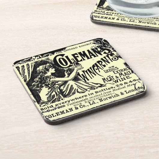 Vintag Wincarnis Tonic Ad Getränkeuntersetzer (Linke Seite)