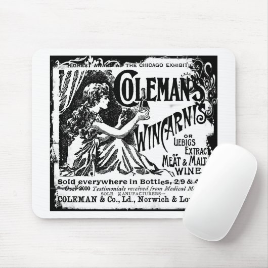Vintag Wincarnis Tonic Ad Mousepad (Mit Mouse)