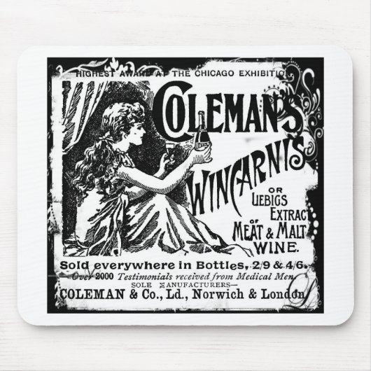 Vintag Wincarnis Tonic Ad Mousepad (Vorne)